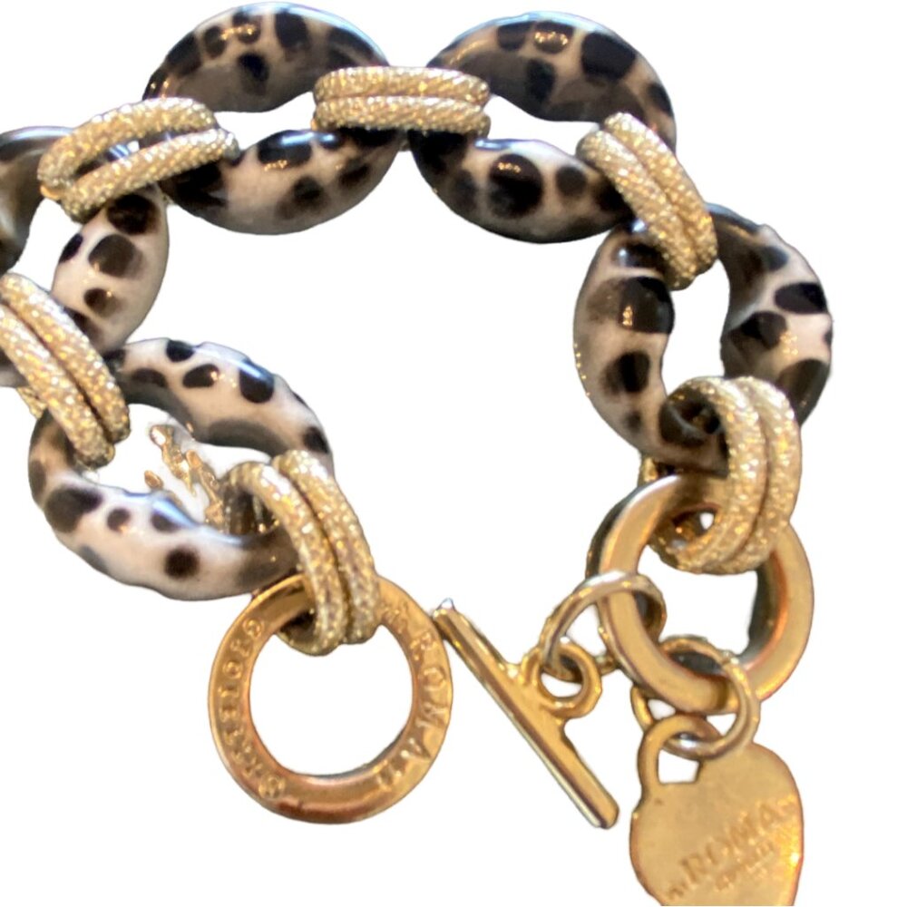 Chain Link Acrylic Marble Chain, Via Roma 34 Gioielli (Made in Italy), 9 inches